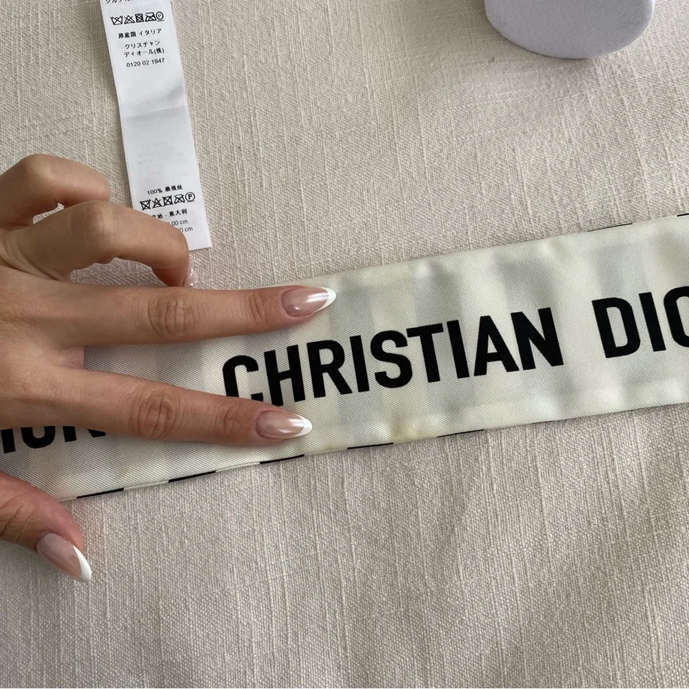 Christian Dior J'adore Striped Mitzah Scarf